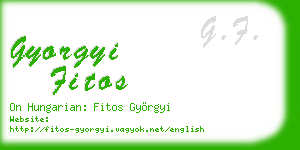 gyorgyi fitos business card